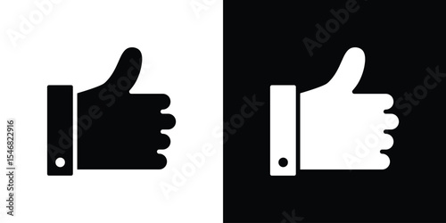 Like button icon of a flat style vector