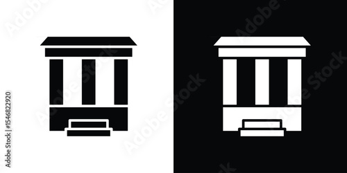 Lincoln memorial icon of a flat style vector