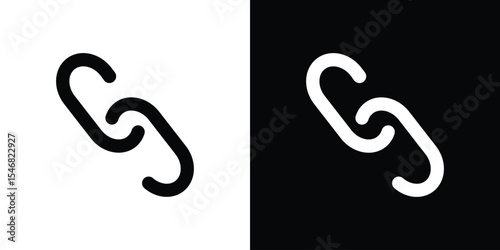 Link icon of a flat style vector