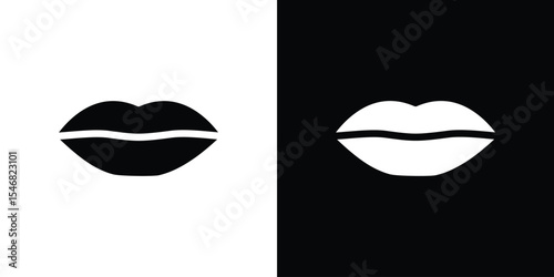 Lips icon of a flat style vector