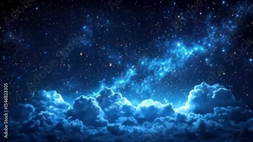Night sky with clouds