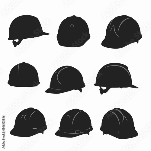 Hard hats collection safety and protection equipment