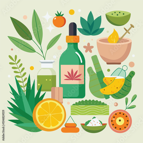 Herbal Wellness: A Collection of Natural Ingredients, Botanical Remedies, and Cannabis-Infused Products