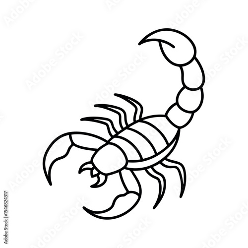 Scorpio Zodiac Minimal Outline