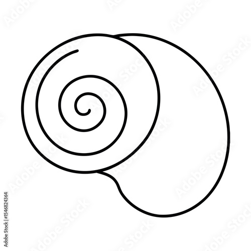 Simple Spiral Snail Shell Art
