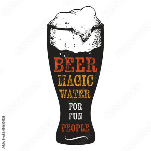 Enjoying a fun moment with a cold glass of beer