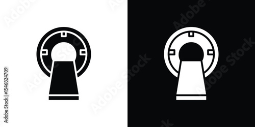 MRI scanner icon of a flat style vector