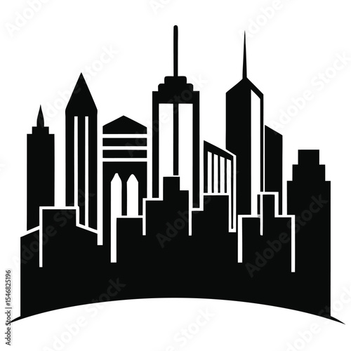 Majestic City Skyline Illustration Urban Architecture Design