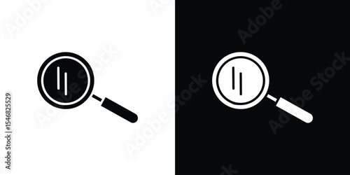 Magnifying glass icon of a flat style vector