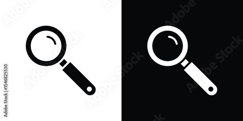 Magnifying glass icon of a flat style vector