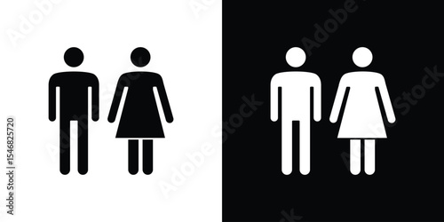 Man and woman icon of a flat style vector