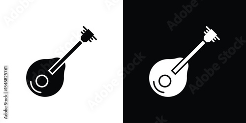 Mandolin icon of a flat style vector