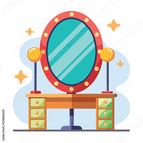 Dressing room mirror