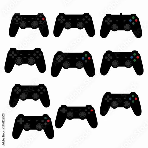Game controller entertainment technology background flat