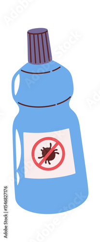 Pest control chemicals hand drawn