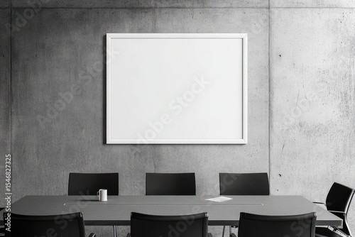 Meeting room with blank frame
