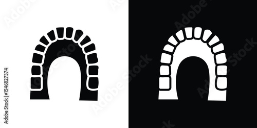 Maxilla icon of a flat style vector
