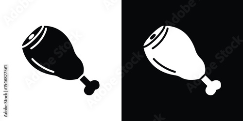 Meat icon of a flat style vector