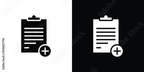 Medical report icon of a flat style vector