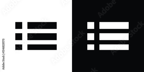 Menu list button icon of a flat style vector