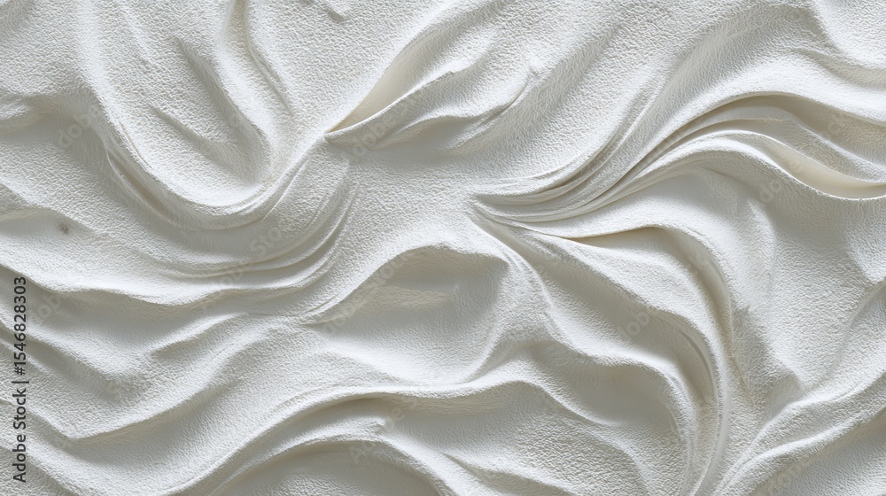 Obraz premium White texture background abstract waves design stucco wall pattern plaster surface decorative art backdrop modern