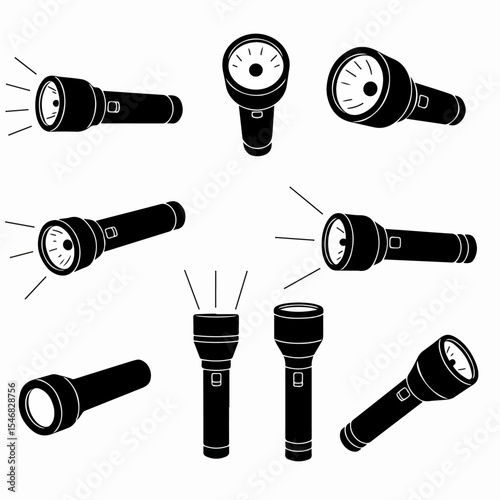 Flashlight light beam torch equipment tool object
