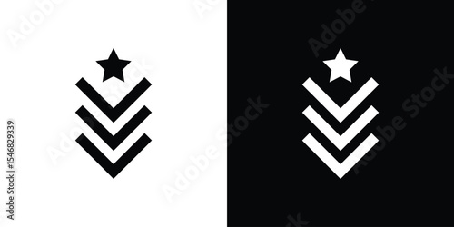 Militar Insignia icon of a flat style vector