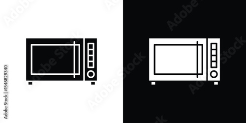 Microwave icon of a flat style vector