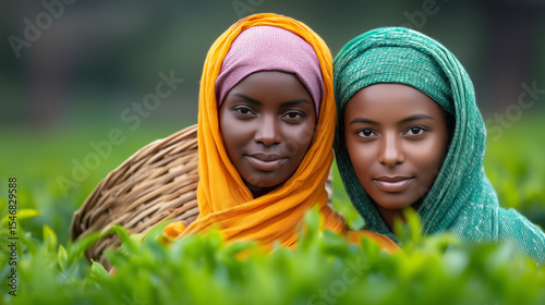 women picking tea.