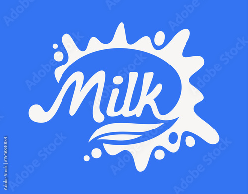 Milk branding logo cartoon design