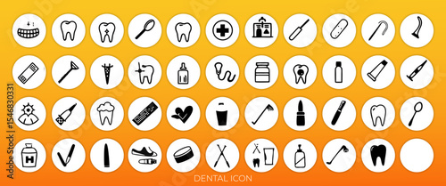 Dental Care Icon Collection: Perfect for Oral Hygiene, Dentist Tools, Preventive Measures, Whitening Solutions, teeth, dental fillings. Solid vector icons