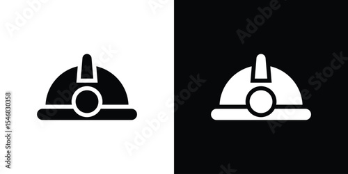 Miner helmet icon of a flat style vector