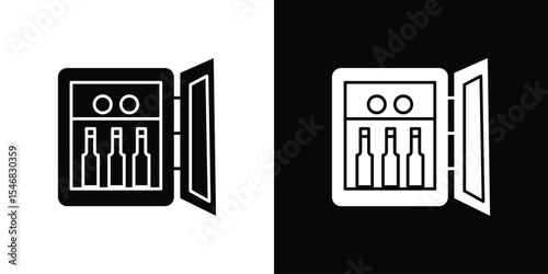 Minibar icon of a flat style vector