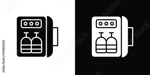 Minibar icon of a flat style vector