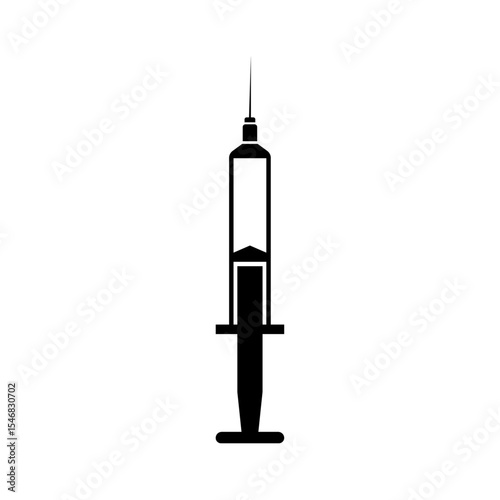Syringe. White background.