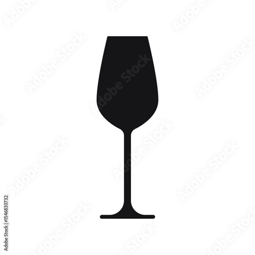 Wine glass. White background.