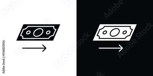 Money transfer icon of a flat style vector