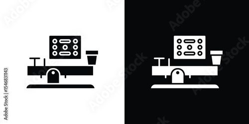Morse code icon of a flat style vector