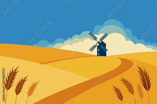 farmer and wheat field