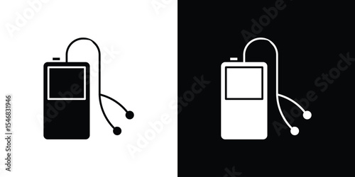 Mp3 Player icon of a flat style vector