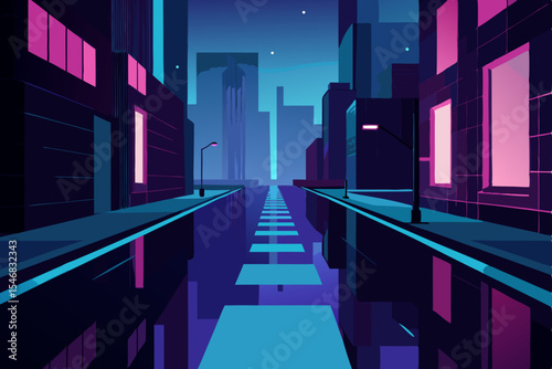 night city in the night