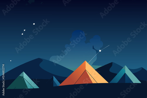camping in the mountains
