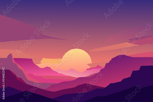 sunrise over mountains