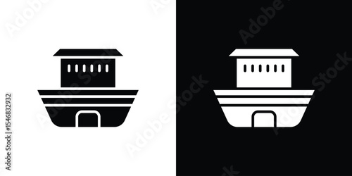 Noah Ark icon of a flat style vector