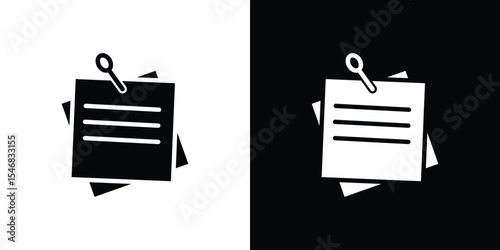 Note sticky icon of a flat style vector
