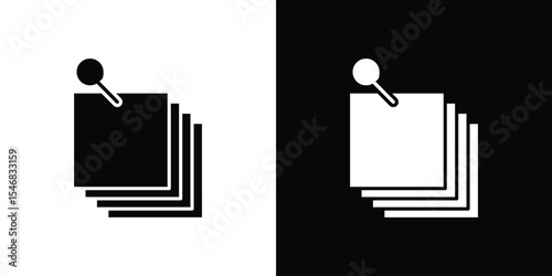Note sticky icon of a flat style vector