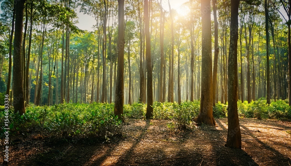 Obraz premium teak wood in the forest