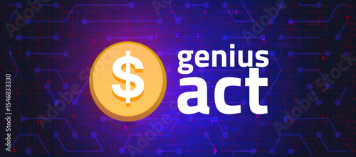 Illustration Representing the GENIUS Act, First US Legislative Bill to Regulate Stablecoins