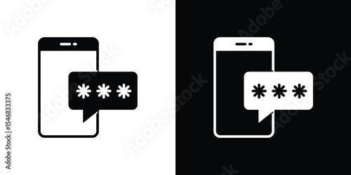 OTP icon of a flat style vector