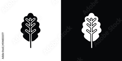 Foto Oak Leaf icon of a flat style vector